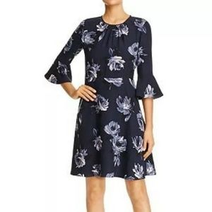 Kate Spade Night Rose Crepe Dress